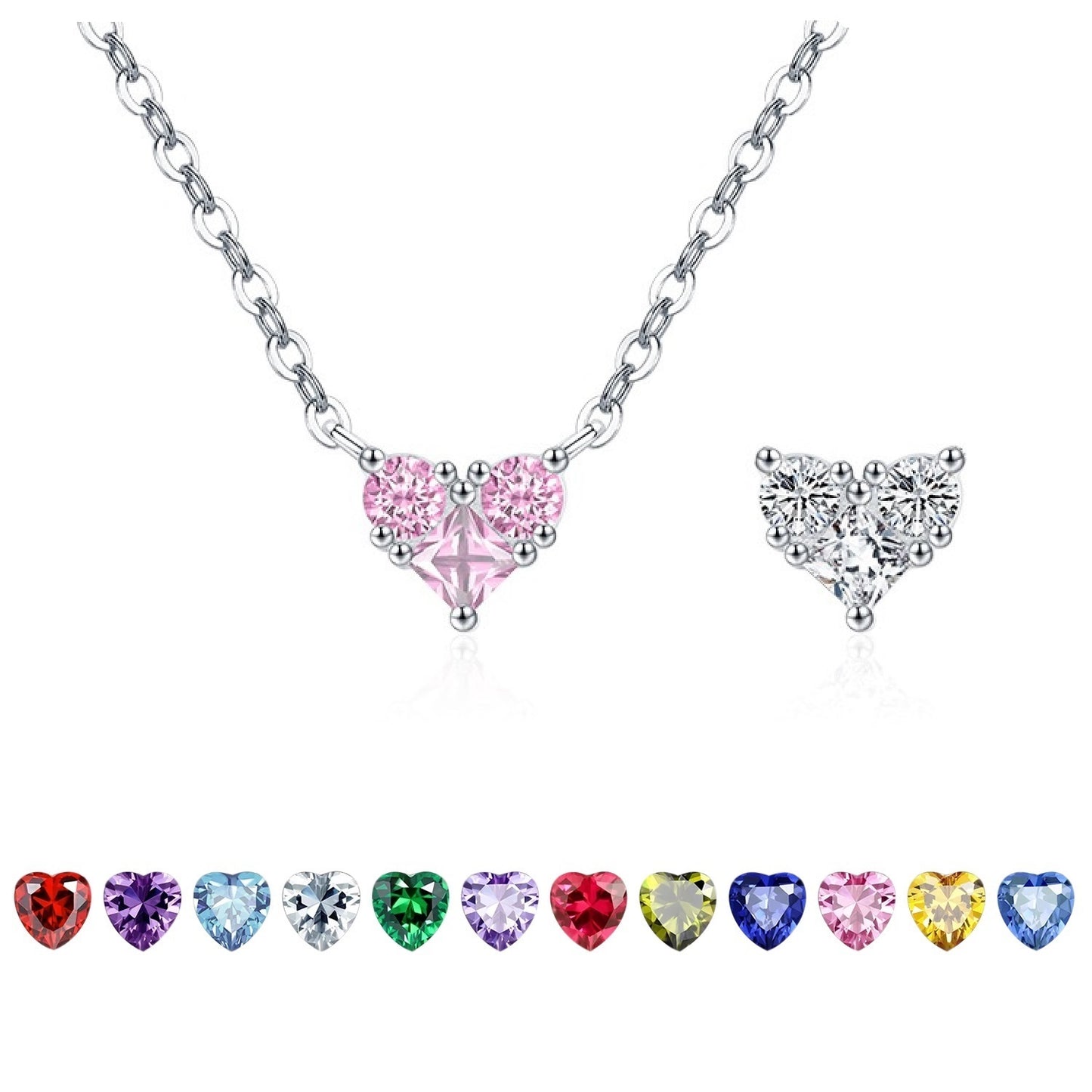 HESHPAWS 925 Sterling Silver Heart Necklace,Owl patterned love necklace,Anniversary Birthday Christmas Gifts for Women with Gift Box
