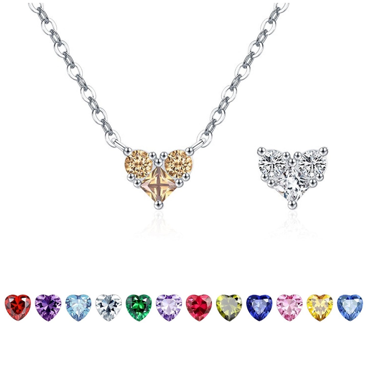 HESHPAWS 925 Sterling Silver Heart Necklace,Owl patterned love necklace,Anniversary Birthday Christmas Gifts for Women with Gift Box