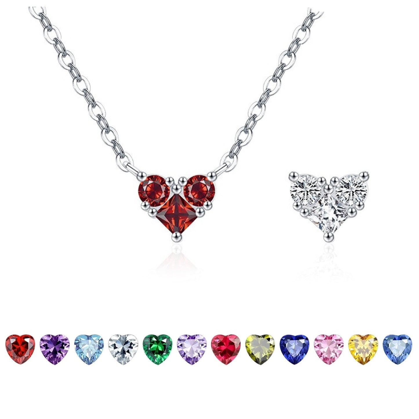 HESHPAWS 925 Sterling Silver Heart Necklace,Owl patterned love necklace,Anniversary Birthday Christmas Gifts for Women with Gift Box