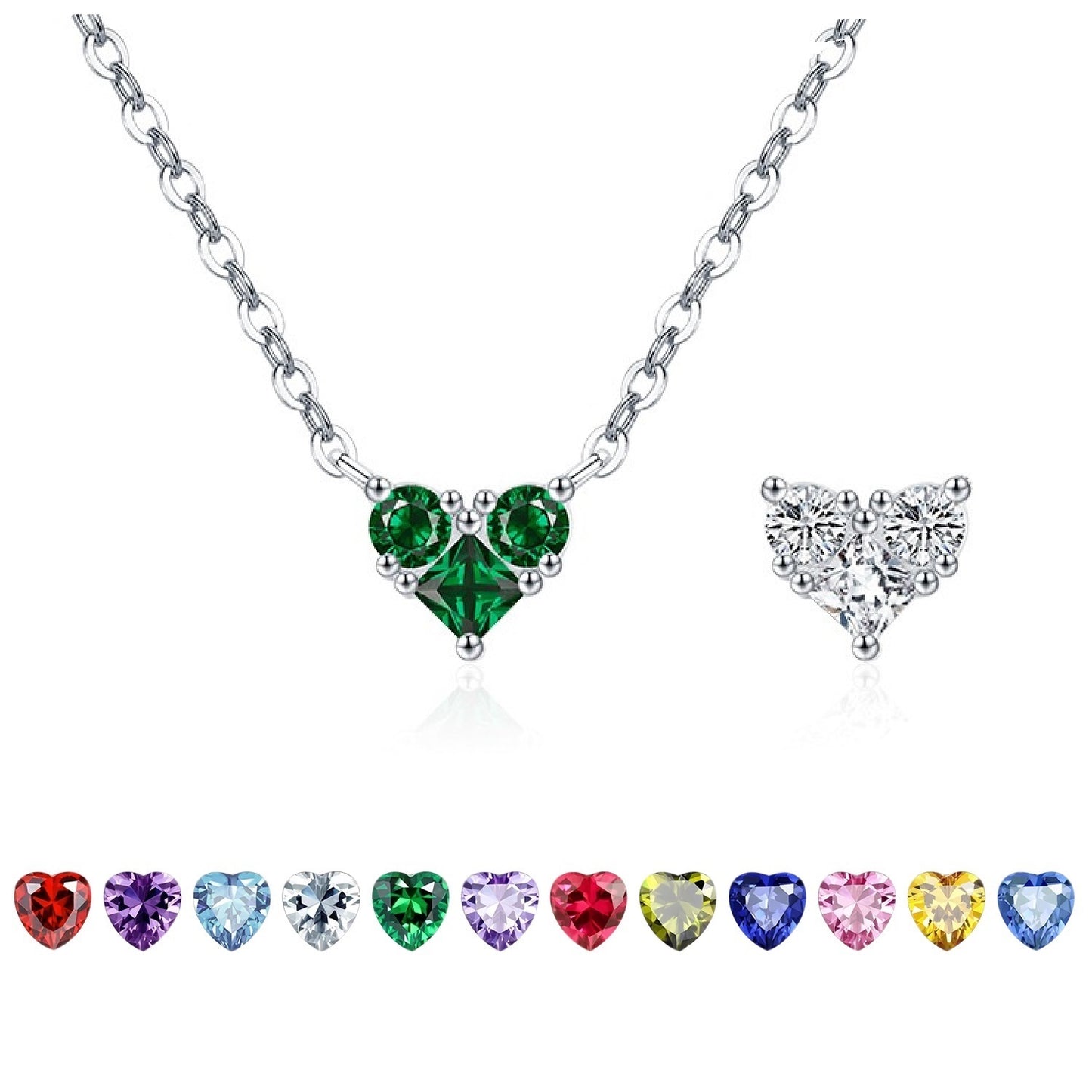 HESHPAWS 925 Sterling Silver Heart Necklace,Owl patterned love necklace,Anniversary Birthday Christmas Gifts for Women with Gift Box