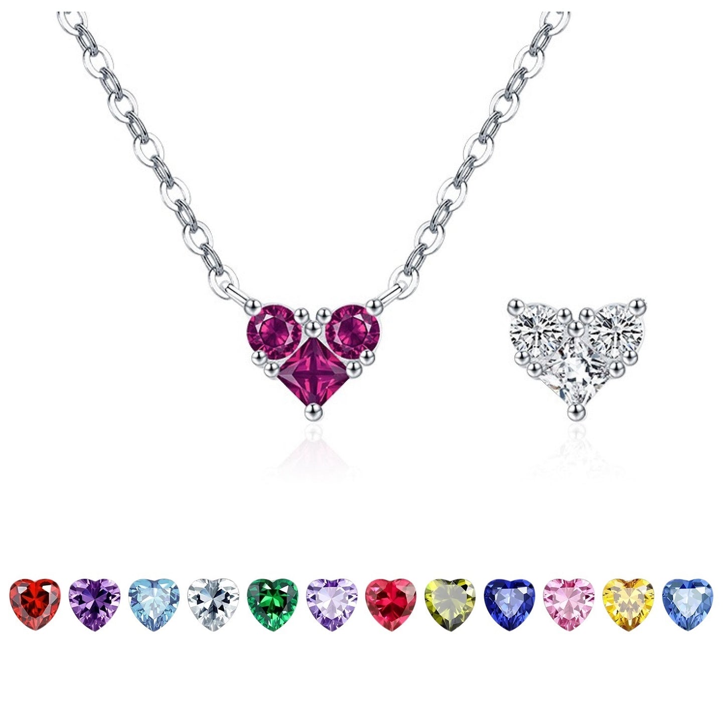 HESHPAWS 925 Sterling Silver Heart Necklace,Owl patterned love necklace,Anniversary Birthday Christmas Gifts for Women with Gift Box