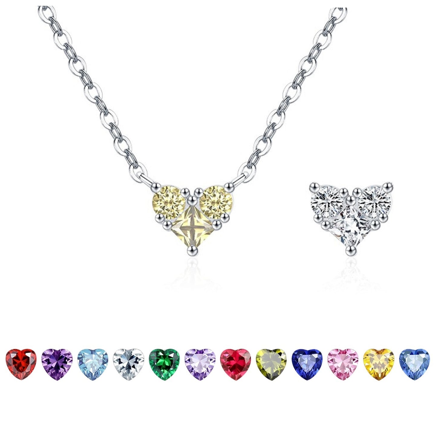 HESHPAWS 925 Sterling Silver Heart Necklace,Owl patterned love necklace,Anniversary Birthday Christmas Gifts for Women with Gift Box