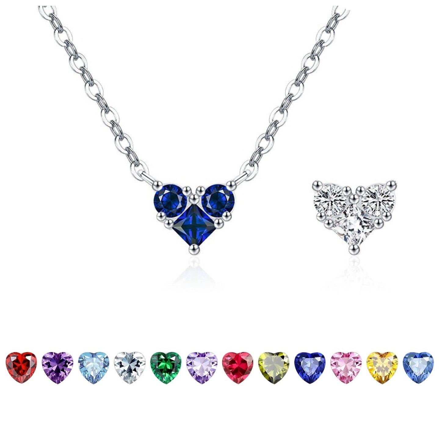 HESHPAWS 925 Sterling Silver Heart Necklace,Owl patterned love necklace,Anniversary Birthday Christmas Gifts for Women with Gift Box