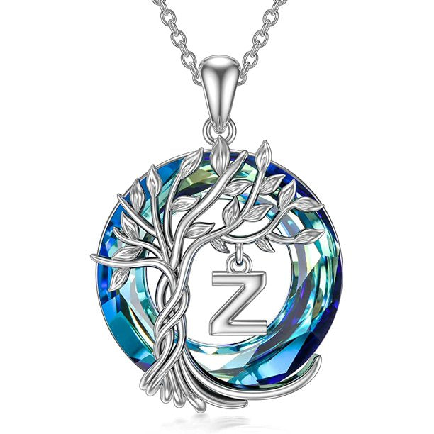 Gift for Women Tree of Life Necklace for Women with Initial Letter Jewelry Anniversary 26 English alphabet necklace Jewelry gifts