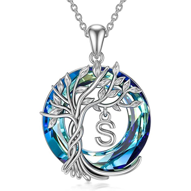 Gift for Women Tree of Life Necklace for Women with Initial Letter Jewelry Anniversary 26 English alphabet necklace Jewelry gifts