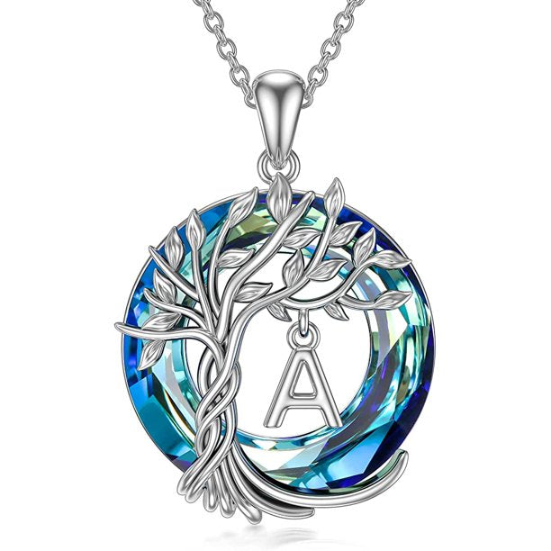 Gift for Women Tree of Life Necklace for Women with Initial Letter Jewelry Anniversary 26 English alphabet necklace Jewelry gifts