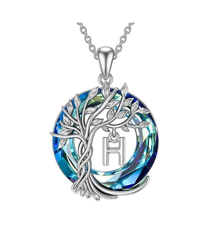 Gift for Women Tree of Life Necklace for Women with Initial Letter Jewelry Anniversary 26 English alphabet necklace Jewelry gifts