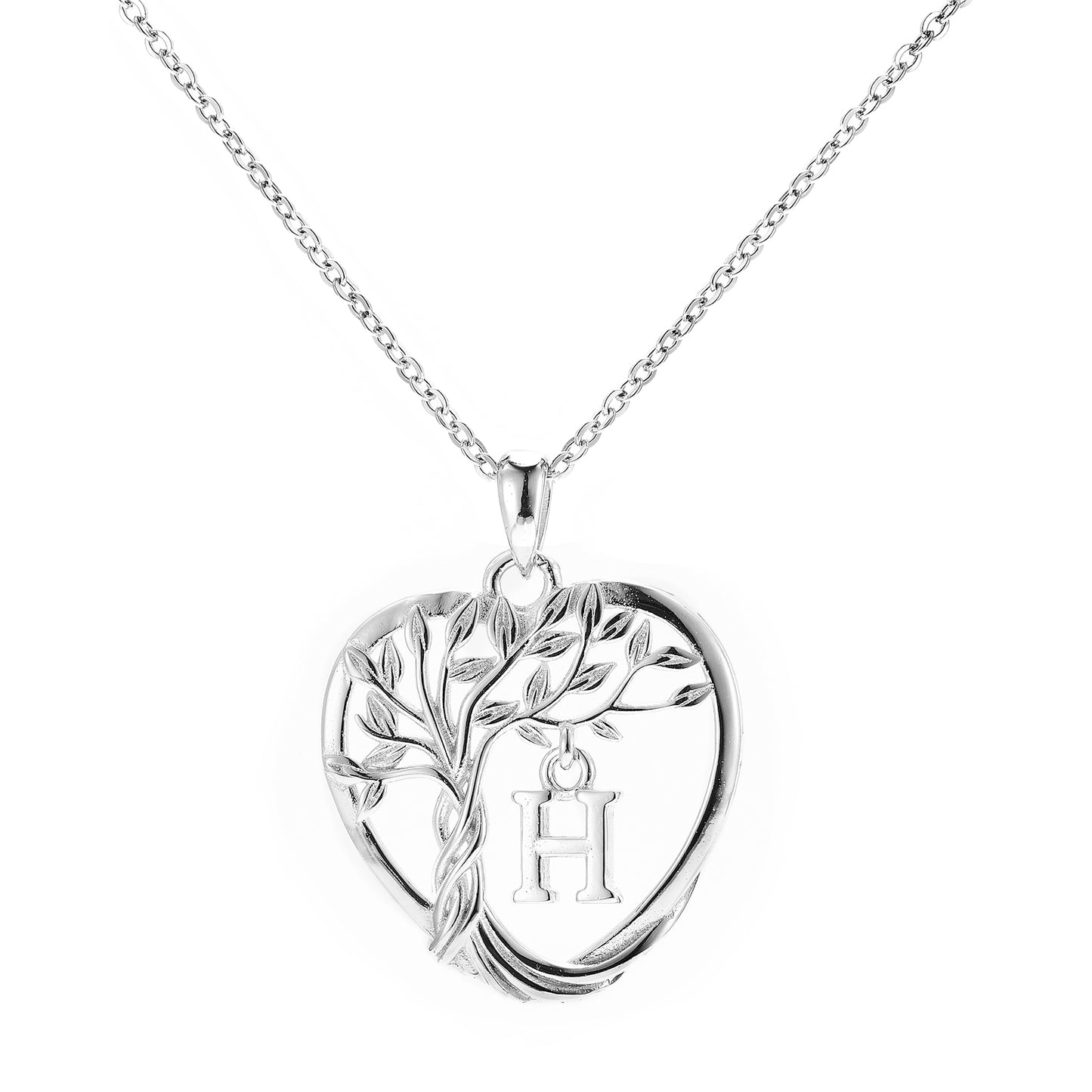 HESHPAWS S925 Silver Eternal Heart Birthday Stone Necklace ， Gifts for Mom,Wife,Sister,Girlfriend,Best Friend on Chrismas,Birthday,Valentines,Mothers Day