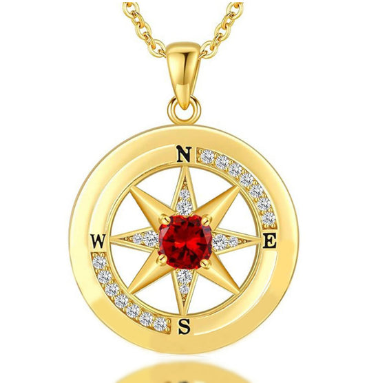 Compass Necklace, Compass Jewelry Women Wedding Anniversary, Girlfriend Birthday Gifts for Her, I'd be Lost without You Necklace