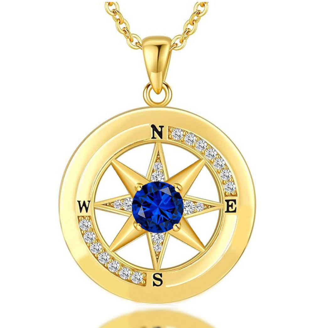 Compass Necklace, Compass Jewelry Women Wedding Anniversary, Girlfriend Birthday Gifts for Her, I'd be Lost without You Necklace