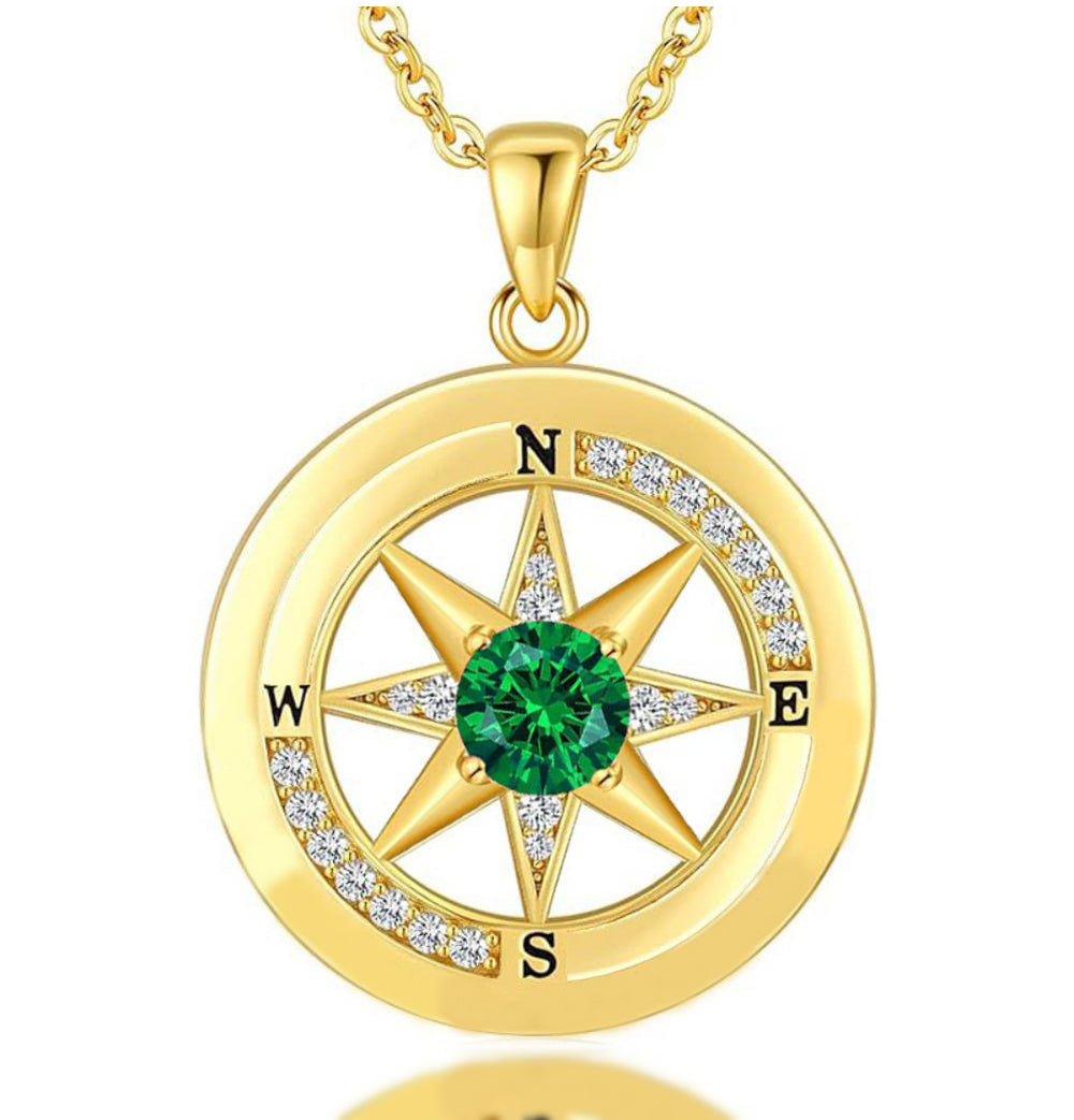 Compass Necklace, Compass Jewelry Women Wedding Anniversary, Girlfriend Birthday Gifts for Her, I'd be Lost without You Necklace