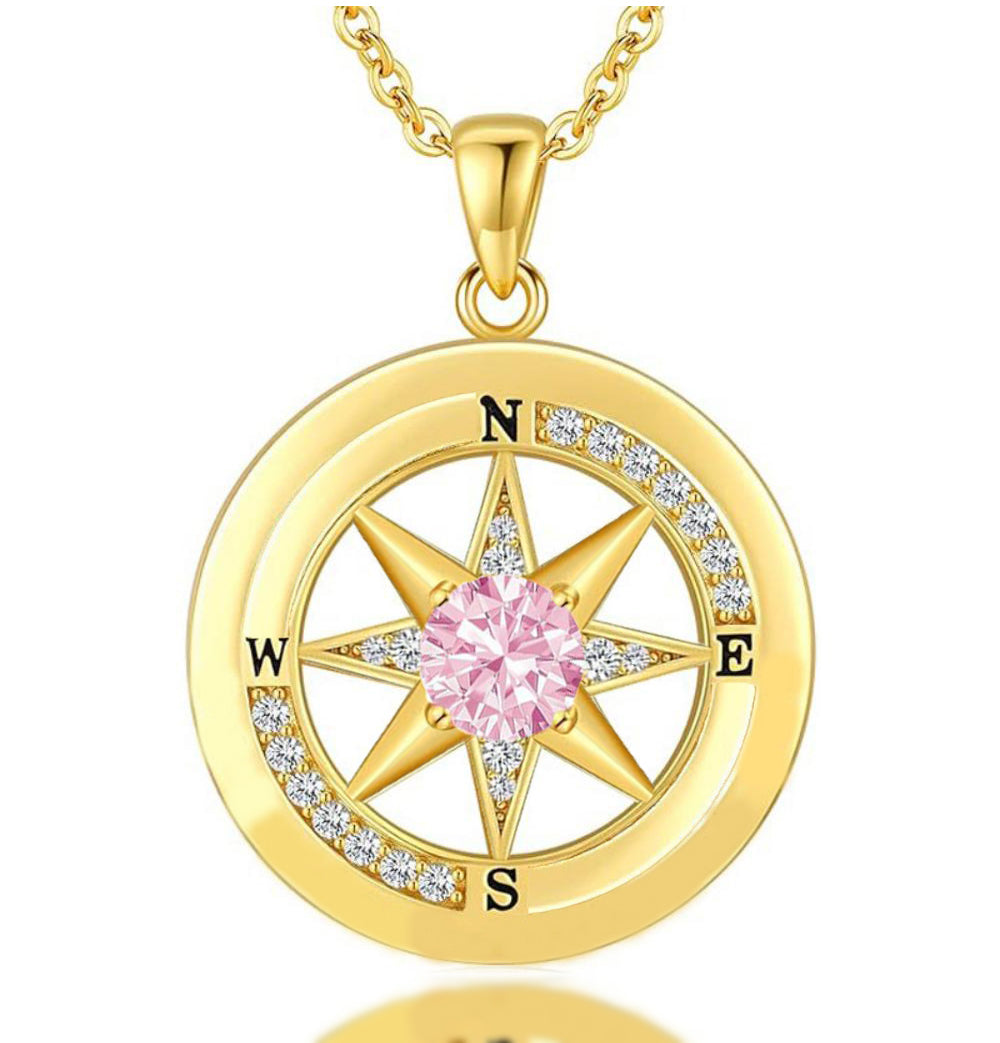 Compass Necklace, Compass Jewelry Women Wedding Anniversary, Girlfriend Birthday Gifts for Her, I'd be Lost without You Necklace