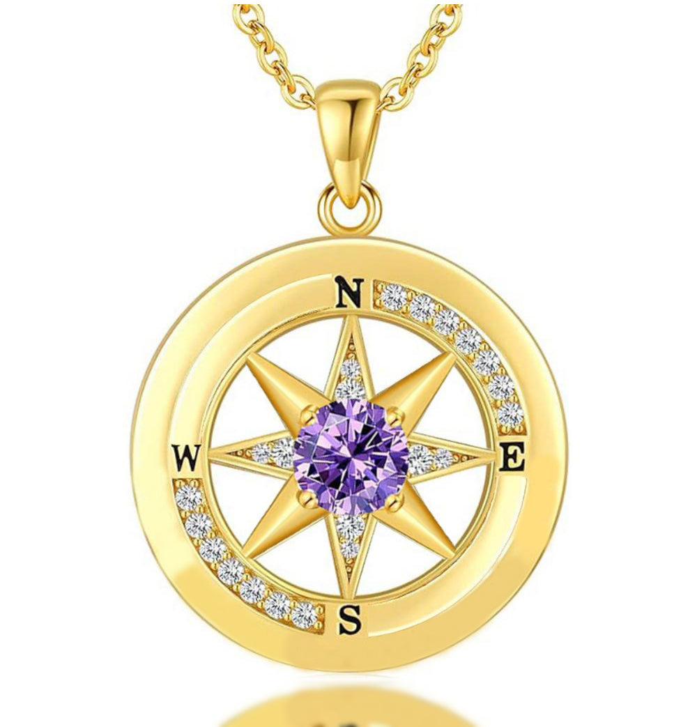 Compass Necklace, Compass Jewelry Women Wedding Anniversary, Girlfriend Birthday Gifts for Her, I'd be Lost without You Necklace